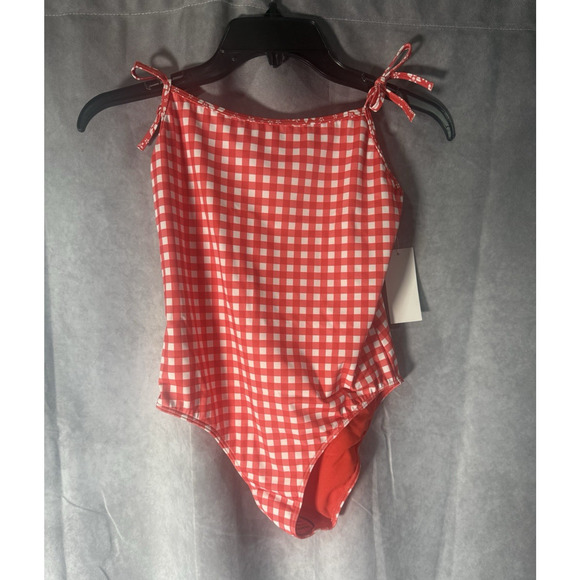 Roxy Big Girls Friendly Flower One Piece Swimsuit Red Sz 16 - NWT - Picture 1 of 3